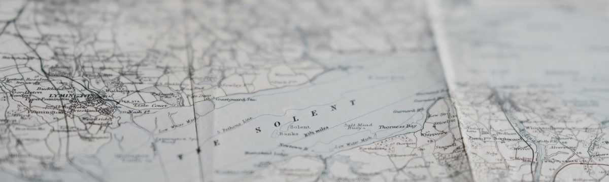 Map of the Solent, UK